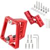 RichVibe Brompton - Staffa di montaggio anteriore pieghevole per bicicletta, con sollevatore a becco di maiale, 3 fori per adattatore di estensione in lega di alluminio CNC, posizione borsa 25 mm, per