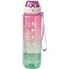 CAQYPVH Borraccia con Tracolla Trasparente, Color to 2, 1000ml | Tappo a Vite Ermetico, Borraccia con Indicatore Dell'Design a Collo Largo, per Ufficio, Sportivi