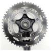 RichVibe Guarnitura quadrata conica da 170 mm per strada per bici 34/50T Doppia corona Set AL6061 Design leggero in alluminio adatto a catene 9 10 11 per biciclette pieghevoli ed elettriche