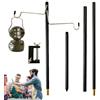 Generico per lanterna pieghevole, luminoso da campeggio Angolo fisso regolabile | Appendiabiti per lanterna multiuso Versatile, comoda, leggera, per esterni, luce solare, giardino, mangiatoia pe