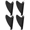 Alasum 4 Pezzi Pinna di Coda per Paddleboard, Timone di Equilibrio in PVC Nero, Controllo Direzionale, per Canoe e Paddleboard, Accessorio per Sport Acquatici All'aperto