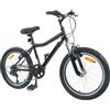 SYDE Bicicletta per bambini, 20 pollici, 6 velocità, nera