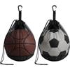 GZRXIOUS 2 Reti Porta Pallone, Sacca con Moschettone e Coulisse Pieghevole Oxford
