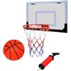 LPERTGFHU Mini canestro da basket da porta con palla e pompa, set da basket per bambini e adulti, per interni con tavola imbottita