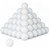 Relaxdays 96x Palline da Beer Pong, per Ping-Pong, Tennis da Tavolo, Senza Scritta, Diametro 38 mm, Bianco