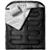 LeeQinersw Sacco a Pelo Matrimoniale Sacco a Pelo Doppio Letto da Campeggio Coperta Termica Rettangolare con Cappuccio Isolante in Cotone E Hollow Fiber Adatto a
