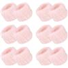 QUARKZMAN 12 Pezzi Bracciali per Lavaggio Viso Microfibra Rosa Chiaro