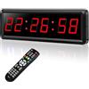 POAHNCU Orari della Palestra, Orologio con Timer LED A Intervalli Programmabile Telecomando