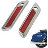SWESGI Saddlebag Cerniera Coperture Fit per Harley 2014-2023 Touring Street Electra Road Glide King FLHX FLHR FLTRX FLTRX Ultra FLTRU FLHTCU FLHTKSE (Cromo+Rosso)