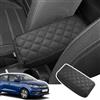 LANGBEAN Copribracciolo per Dacia Sandero Stepway Jogger 2021-2025 | Copertura per Bracciolo Console Centrale, Protezione Materiale Pelle PU Ispessita, Accessori Alzare il Bracciolo 3,5CM, Nero