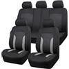 QUNINE Coprisedili Auto per Nissan Qashqai J12 2021 2022 2023, Traspirante Antiscivolo Copri Sedili Auto Protezione Sedile Auto Facile da Montare Auto Accessori,4 Grey