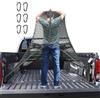 APKOL Rete da Carico Elastica 120x120cm Si Allunga Fino a 210x210cm con 6 PCS Moschettoni, Rete Organizzativa Posteriore di carico per Camion Auto Portabagagli sul Tetto Baule Camion,Doppio singol