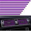 VICDUEKG 10 Pezzi Strisce Decorative per Auto Aria condizionata Universale, Fai da Te Car Styling Interni modanature Decorazione Finiture Interne per Auto in PVC Cromato - 20cm (Viola)