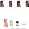 HOFFCAR Kit tagliando 4 FILTRI e 4L OLIO M compatibile con Fiat Grande Punto 1.3 D Multijet 66kw dal 2005