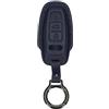 kwmobile Custodia Chiavi Vera Pelle Compatibile con Audi A6 A7 A8 Q7 Q8 Keyless 3 Tasti Custodia - Car Key Case con Anello Portachiavi - Accessori Auto - blu scuro