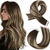 Moresoo Extension Biadesive Capelli Veri 60cm Remy #4/27/4 50g 20pz | Confortevole Da Indossare, Modellabili Con Piastra, Facile Da Applicare, Stile Quotidiano, Foltezza Immediata