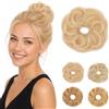 Rich Choices Chignon Finto per Capelli Veri 23g Mini Posticci Chignon Facile per Capelli Updo Messy Bun Coda Mossi Ricci Elastico Extension da Donna #60 Biondo Platino Caldo