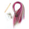 Reccisokz Synthetic Hair Extension Set with 30 Synthetic Hair Extensions,100 Beads,1 Häkelnadeln,(Bright and Lovely Mixed Colors) (30 Stück)