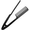Generic Pettine Styler Stirante Donna Pettine Stiracapelli a V per Styling | Strumento Anticrespo Parrucchiere Per Casa Salon Hotel Dormitorio Viaggi Prolungati