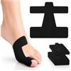XIJEQOW 30 Pezzi Cerotti per Alluce Valgo, Correttore a Nastro Kinesiologico Professionale, Tape per Correzione e Protezione Alluce, Bendaggio Muscolare Traspirante e Sottile, Nero