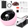 Carastek Trapano per unghie professionale 45000 giri/min Lima per unghie elettrica con LED intelligente e modalità pedale Kit per manicure e pedicure elettrico per unghie in gel, per saloni di (B)