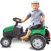 Jamara 460795 - Trattore a pedale Strong Bull - Protezione antiribaltamento, azionamento a pedale, sistema di volante, sedile regolabile, clacson, gancio di traino, peso massimo 60 kg, colore: Verde