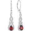 Starchenie Orecchini da donna in argento Sterling 925, con pietra portafortuna e zirconi, con simbolo dell'infinito, rame, Zirconia cubica