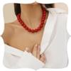SIXDUTON Collana di perle da donna, collana girocollo in resina, collana di perle, corta, delicata, minimalista, alla moda, per l'estate, la spiaggia e la vita quotidiana, Einheitsgröße, Metallo, Non