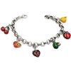 Damiano Argenti Bracciale con Ciondoli Frutti in Argento 925 Smaltato a Mano
