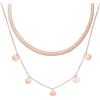 Purelei Ilalo & Kalea - Set di 2 collane con choker a serpente e catena a moneta, in acciaio inox, impermeabile, lunghezza regolabile 35 - 45 cm, colore: oro/argento/oro rosa
