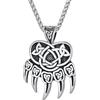 Supcare Collana Uomo in Acciaio Inossidabile, Ciondolo Uomo Argento/Nero di Rune Vichinghe con Artiglio di Cervo/Orso/Testa di Lupo/Croce, Collana Ragazzo Vichingo per Compleanno, Idee Regalo.