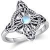 VENACOLY Rings des streghe per signore in argento sterling 925, anelli con nodo celtico, gioielli vichinghi regalo per signore