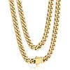 Bandmax Collana Uomo a Catena Cubana Sottile Robusta Grossa in Stile Hip Hop Larghezza 5/7/9/12MM Lunghezza 45-76CM in Acciaio Inox/Nero/Oro, Gioielli Uomo di Moda Accessori Unisex per Uomini Ragazzi