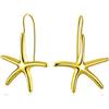 Bling Jewelry Moda Nautico Spiaggia Tropicale Grande Stella Marina Penzolare Orecchini Filettatore Per Le Donne Pesce Gancio Filo 14K Placcato Oro