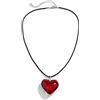 VCCKNB JEWELRY Collana girocollo con ciondolo a forma di cuore con grande cuore, collana con cristalli, regalo per anniversario, compleanno, San Valentino per lei