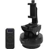 Fabater Testa Panoramica Motorizzata per Treppiede con Telecomando, Testa Panoramica Inclinabile 2.4G, Rotazione a 360° per Fotocamera del Telefono, Rotante Automatica Regolabile a 9 velocità per