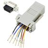 TRU COMPONENTS Adattatore D-SUB, connettore D-SUB, 9 poli, connettore RJ45, 1 pezzo