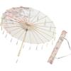 ABOOFAN Ombrello Cinese Parasole Decorativo di Seta Nappine, Ombrello per Fotografia e Danza, Struttura in Legno, per Feste Nuziali e Costumi