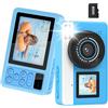 MOREXIMI Fotocamera digitale impermeabile da 3 m, videocamera 4K per snorkeling, regalo di Natale e compleanno, per piscina, con scheda da 32 GB (blu)