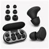 Mujigaga Tappi Orecchie Dormire, Riutilizzabili super confortevoli Tappi Orecchie | Tappi Orecchie per Dormire, Earplugs con 3 Misure, Antirumore Ear Plugs per Sonno, Ufficio, Viaggi, Lavorare, Studiare,Nero
