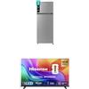 Hisense Frigorifero Doppia Porta MTM55205SE 206 L, Silver + Smart TV QLED 32 Full HD 32E5ST