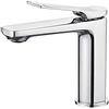 Ibergrif M11004 Praga, Miscelatore Lavabo, Rubinetto Monocomando per Bagno, Cromo, Argento