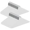ABHENG Grucce per pantaloni, Gancio Grucce per Pantaloni, confezione da 50, Appendiabiti Salvaspazio Bianca, Gruccette in Acciaio Inox, Cromate, 38 x 0,5 x 13 cm, Bianco, AIY0550W