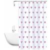 VR VETRINEINRETE Vetrineinrete® Tenda per doccia vasca da bagno impermeabile pvc 12 ganci decorata con cuori rosa 180x200 cm
