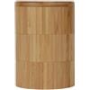 BEAZOOM Set di barattoli per spezie impilabili in legno, a 3 scomparti, con coperchio, contenitore per condimenti a prova di umidità, per cucina di casa, colore ceppo
