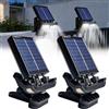 BORDEAG 2 Pezzi Clip on Solar Motion Lights, Luci Esterne Impermeabili con Clip, Luci con clip per Giardino, Lampade Solari Esterno Design Clips Ricarica Solare USB per Piscina Campeggio Prato Cortina