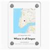 Smile lab Magnete Personalizzato con Mappa, Magnete Primo Bacio, Mappa Personalizzata Coppia in Acrilico, Il Nostro Primo Bacio, Regalo Anniversario, San Valentino, Dove Tutto è Iniziato (01)