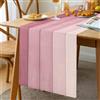 Hanrunsi Runner da Tavola Moderno Primaverile Moderno in Lino Rosa Antimacchia Lavabile Come Tovaglia da Giardino per Tavolo da Pranzo per Matrimoni San Valentino Compleanno Decorazione 33 X 183 cm Runner