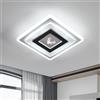 DELIPOP Plafoniera LED, 22W Lampada da Soffitto Moderna Quadrata, Bianco Plafoniere Acrilico per Camera da Letto Bagno Cucina Soggiorno Corridoio, Luce Bianca Fredda 6500K