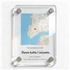 Smile lab Magnete Personalizzato Mappa del Primo Bacio Idea Regalo Anniversario Originale per Lui e Lei Calamita Frigo Personalizzabile Acrilico con Coordinate Luogo del Cuore Matrimonio Casa Nuova